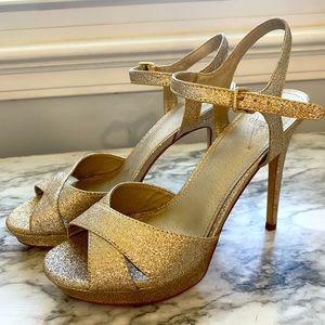 Gold Guess heels
